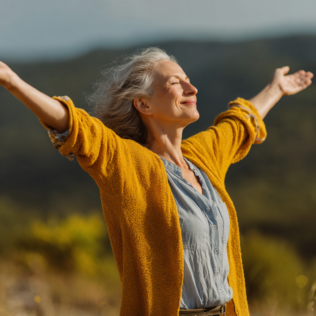 Група щасливих людей європейської зовнішності різного віку посміхаються після завершення групового заняття з відновлення суглобів, демонструючи позитивні емоції та задоволення від тренування